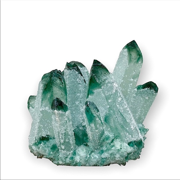 Green Phantom Quartz Crystal Cluster - Picture 1 of 16